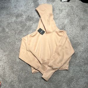 Tan Crop Athletic Hoodie